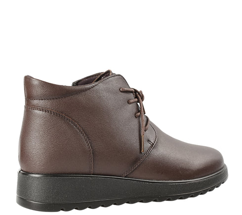 Ghete casual, dama, STEPHANO, 3521 maro, piele naturala