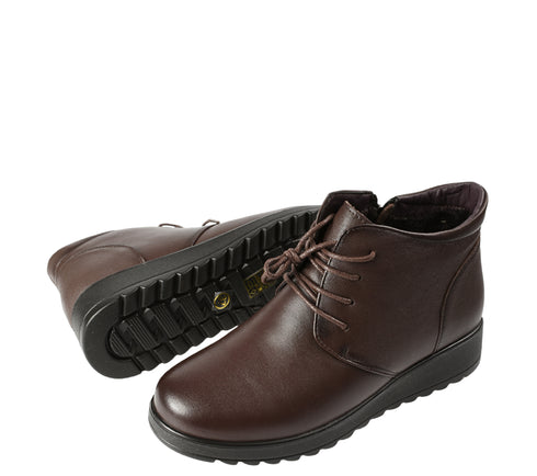 Ghete casual, dama, STEPHANO, 3521 maro, piele naturala