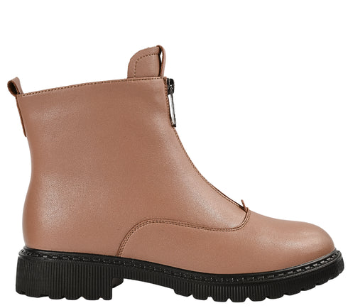 Ghete casual, dama, FORMAZIONE, 3918Q02 maro, piele naturala