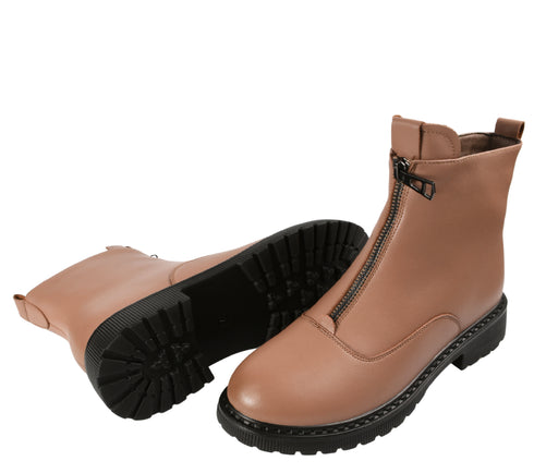 Ghete casual, dama, FORMAZIONE, 3918Q02 maro, piele naturala