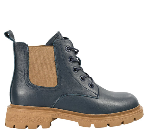 Ghete casual, dama, FORMAZIONE, 50050 bleumarin, piele naturala