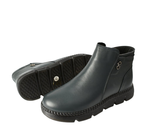 Ghete casual, dama, GALLOP, 58011-1 gri, piele naturala