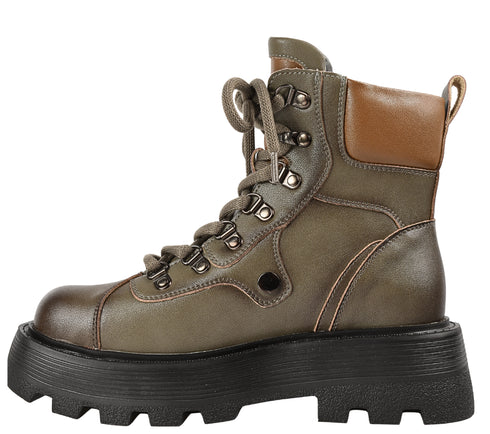 Bocanci casual, dama, FORMAZIONE, 622994 gri, piele naturala