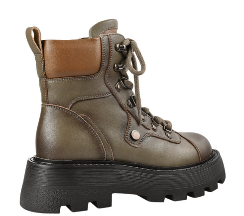 Bocanci casual, dama, FORMAZIONE, 622994 gri, piele naturala