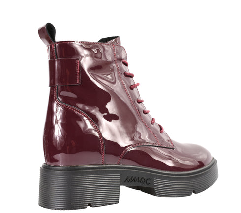 Ghete casual, dama, STEPHANO, 65561 bordo, piele lacuita