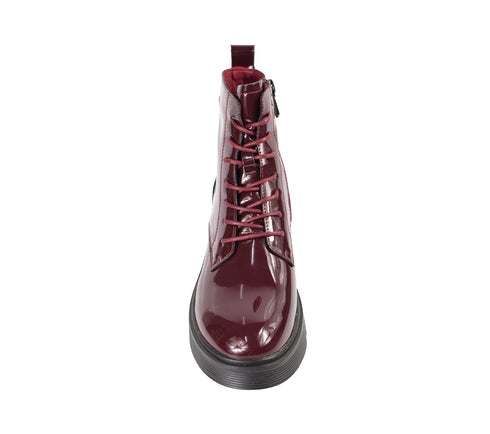 Ghete casual, dama, STEPHANO, 65561 bordo, piele lacuita