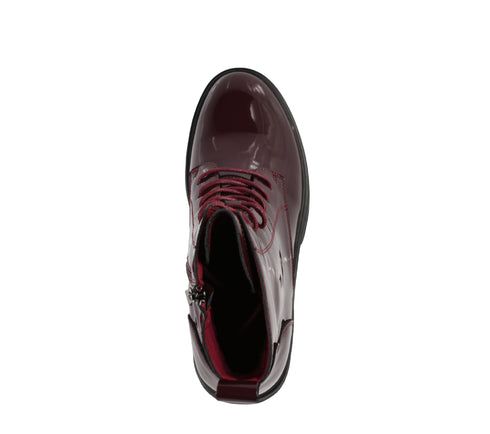 Ghete casual, dama, STEPHANO, 65561 bordo, piele lacuita