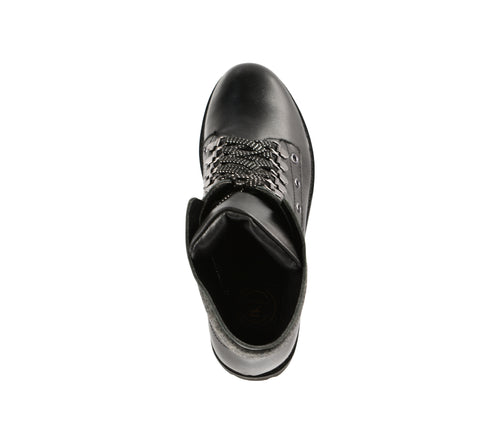 Ghete casual, dama, FORMAZIONE, 68-556-16 negru, piele naturala