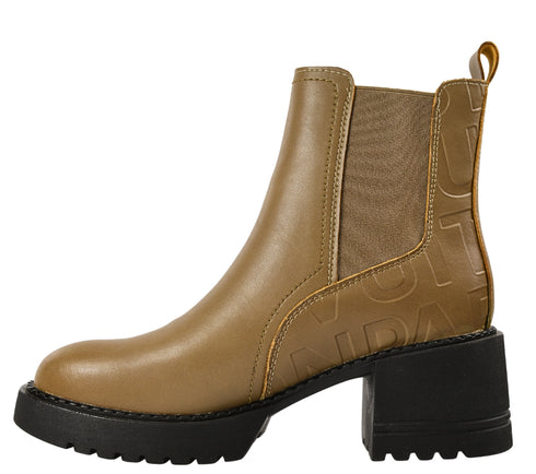 Ghete casual, dama, FORMAZIONE, 6801 kaki, piele naturala, toc