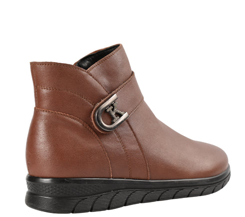 Ghete casual, dama, FORMAZIONE, 8130 maro, piele naturala