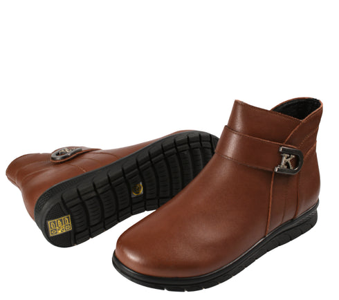 Ghete casual, dama, FORMAZIONE, 8130 maro, piele naturala