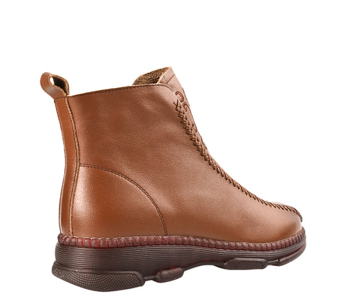 Ghete casual, dama, FORMAZIONE, 8202 maro, piele naturala