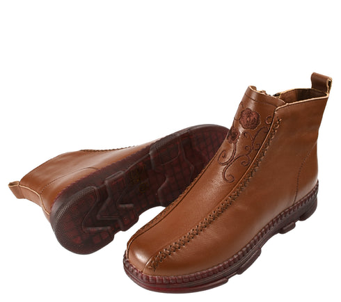 Ghete casual, dama, FORMAZIONE, 8202 maro, piele naturala