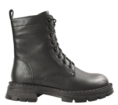 Ghete casual, dama, STEPHANO, D39922E negru, piele naturala