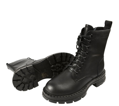 Ghete casual, dama, STEPHANO, D39922E negru, piele naturala