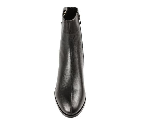Ghete elegante, dama, EPICA, K370043B, negru, piele naturala, cu toc