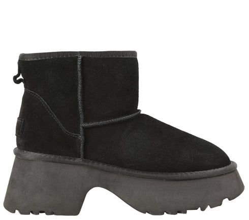 Ghete sport, dama, ANNA VIOTTI, D113-7, negru, piele intoarsa