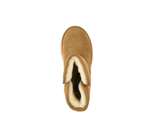 Ghete sport, dama, ANNA VIOTTI, D114-KH4B08, camel, piele intoarsa