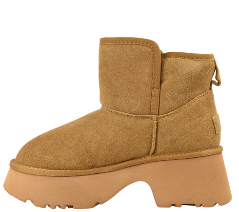 Ghete sport, dama, ANNA VIOTTI, D114-KH4B08, camel, piele intoarsa