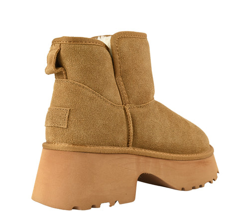 Ghete sport, dama, ANNA VIOTTI, D114-KH4B08, camel, piele intoarsa