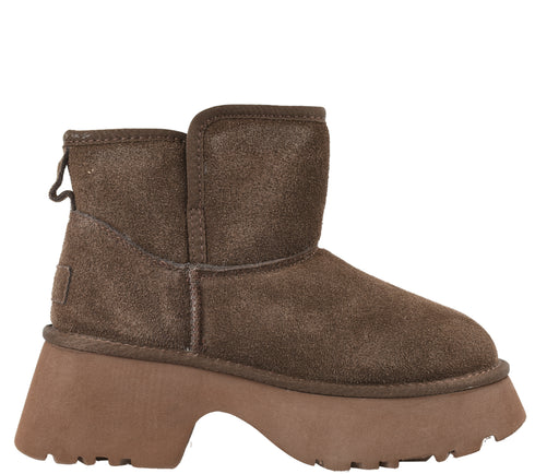 Ghete sport, dama, ANNA VIOTTI, D114-KHB08, maro, piele intoarsa