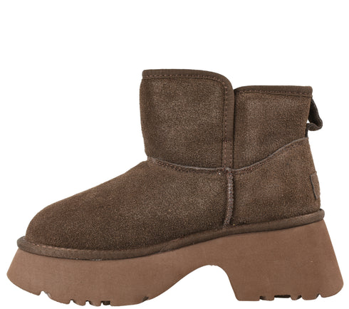 Ghete sport, dama, ANNA VIOTTI, D114-KHB08, maro, piele intoarsa