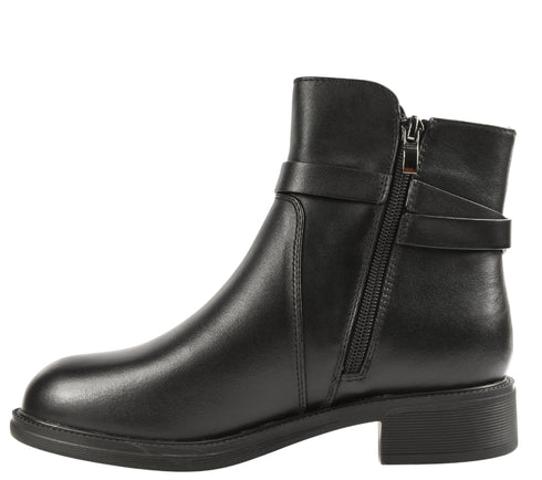 Ghete casual, dama, FORMAZIONE, 9570 negru, piele naturala