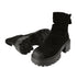 Bocanci casual, dama, FORMAZIONE, D28-3F negru, piele intoarsa