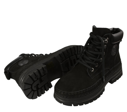 Ghete casual, dama, FORMAZIONE, X131 negru, piele intoarsa