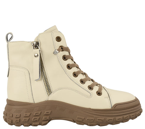 Ghete casual, dama, FRANCO GERARDO, 1292, crem, piele naturala