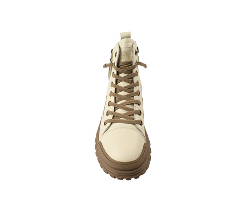 Ghete casual, dama, FRANCO GERARDO, 1292, crem, piele naturala