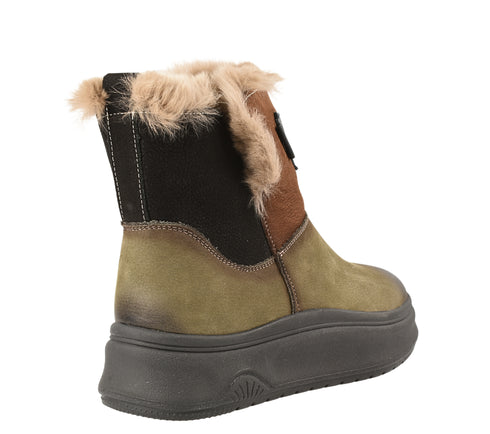 Ghete sport, dama, FRANCO GERARDO 9981, verde, piele naturala