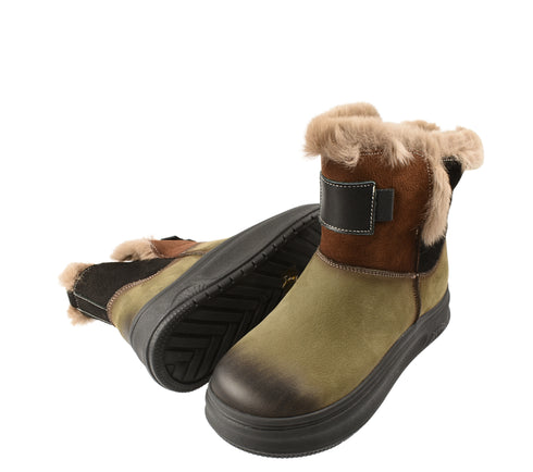 Ghete sport, dama, FRANCO GERARDO 9981, negru, piele naturala