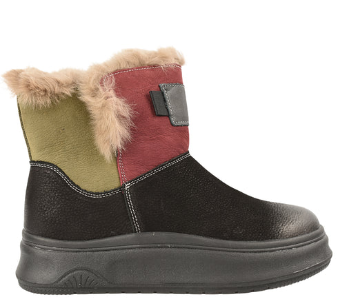 Ghete sport, dama, FRANCO GERARDO 9981, negru, piele naturala