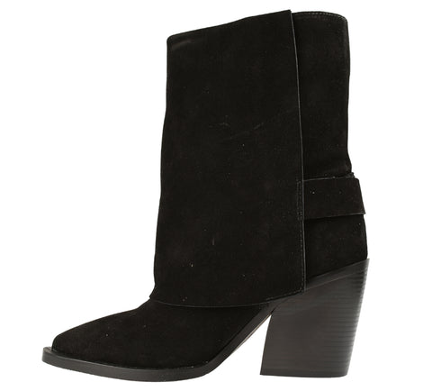 Ghete elegante, dama, EPICA, XS70016A negru, piele intoarsa, cu toc