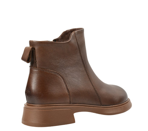 Ghete casual, dama, FORMAZIONE, M5295 maro, piele naturala