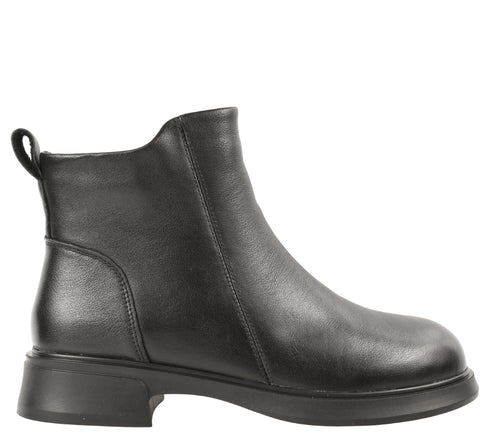 Ghete casual, dama, FORMAZIONE, M5295 negru, piele naturala