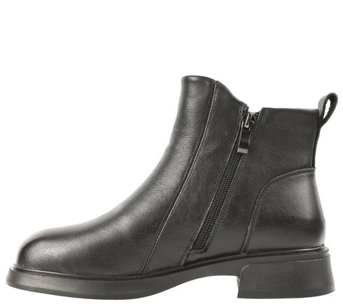 Ghete casual, dama, FORMAZIONE, M5295 negru, piele naturala