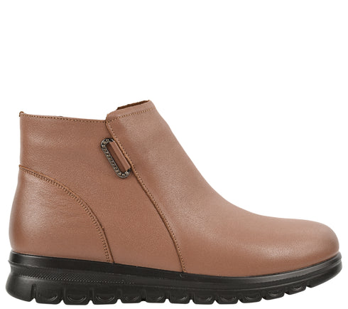 Ghete casual, dama, FORMAZIONE, 3910816 maro, piele naturala