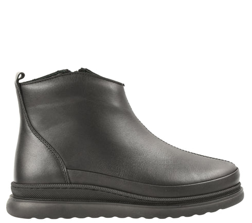 Ghete casual, dama, ANNA VIOTTI, D69-290 negru, piele naturala