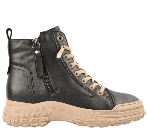 Ghete casual, dama, FRANCO GERARDO, 1292, negru, piele naturala