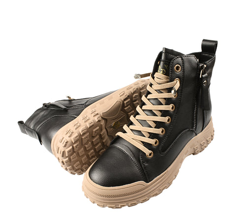 Ghete casual, dama, FRANCO GERARDO, 1292, negru, piele naturala