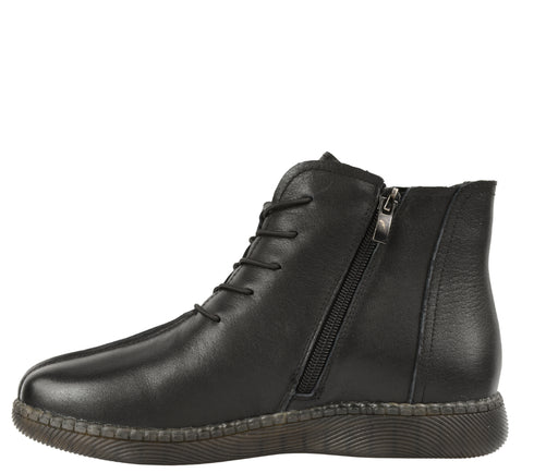 Ghete casual, dama, FORMAZIONE, 9580 negru, piele naturala