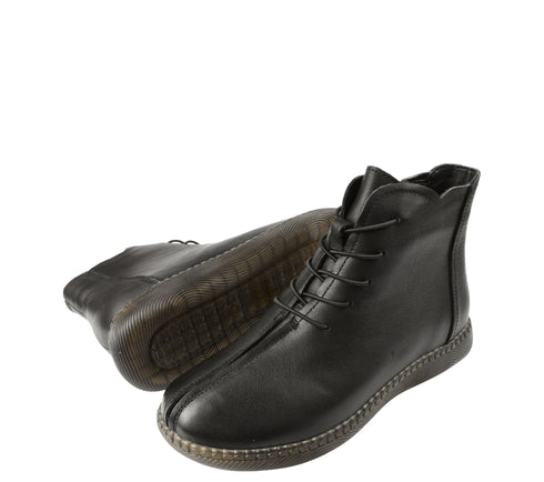 Ghete casual, dama, FORMAZIONE, 9580 negru, piele naturala