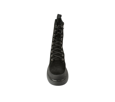 Bocanci casual, dama, ANNA VIOTTI, D107-PH3168 negru, piele intoarsa