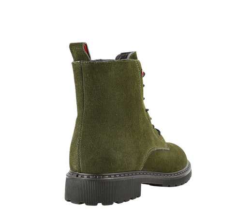 Ghete casual, dama, FORMAZIONE, 3918H05 verde, piele intoarsa