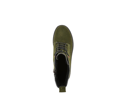 Ghete casual, dama, FORMAZIONE, 3918H05 verde, piele intoarsa