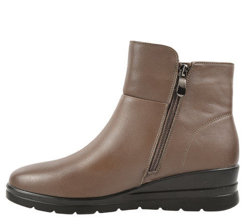 Ghete casual, dama, FORMAZIONE, 1093 maro, piele naturala, cu platforma