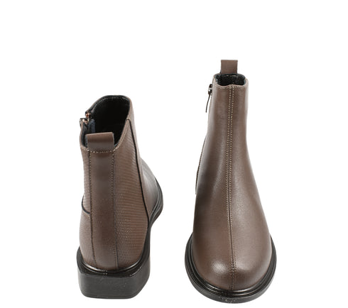 Ghete elegante, dama, FORMAZIONE, 11520-56 maro, piele naturala, cu toc