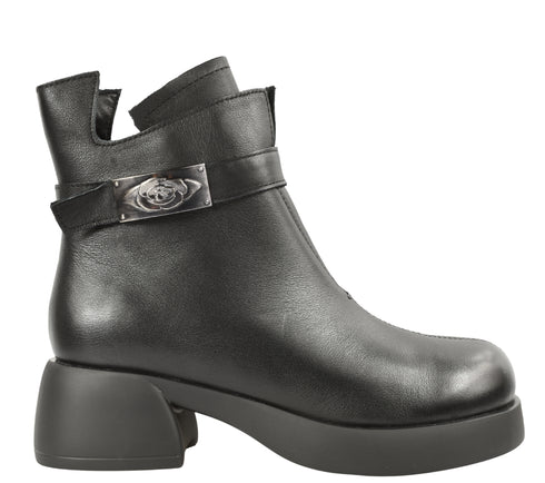 Ghete casual, dama, FRANCO GERARDO, 23273 negru, piele naturala